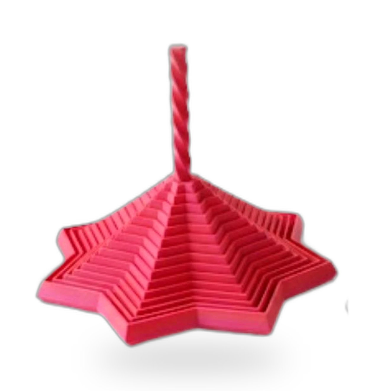 Estrela Fractal com Alça impresso em 3D — geometria que chama atenção — coleção papelaria da Mundo Encantado 3D