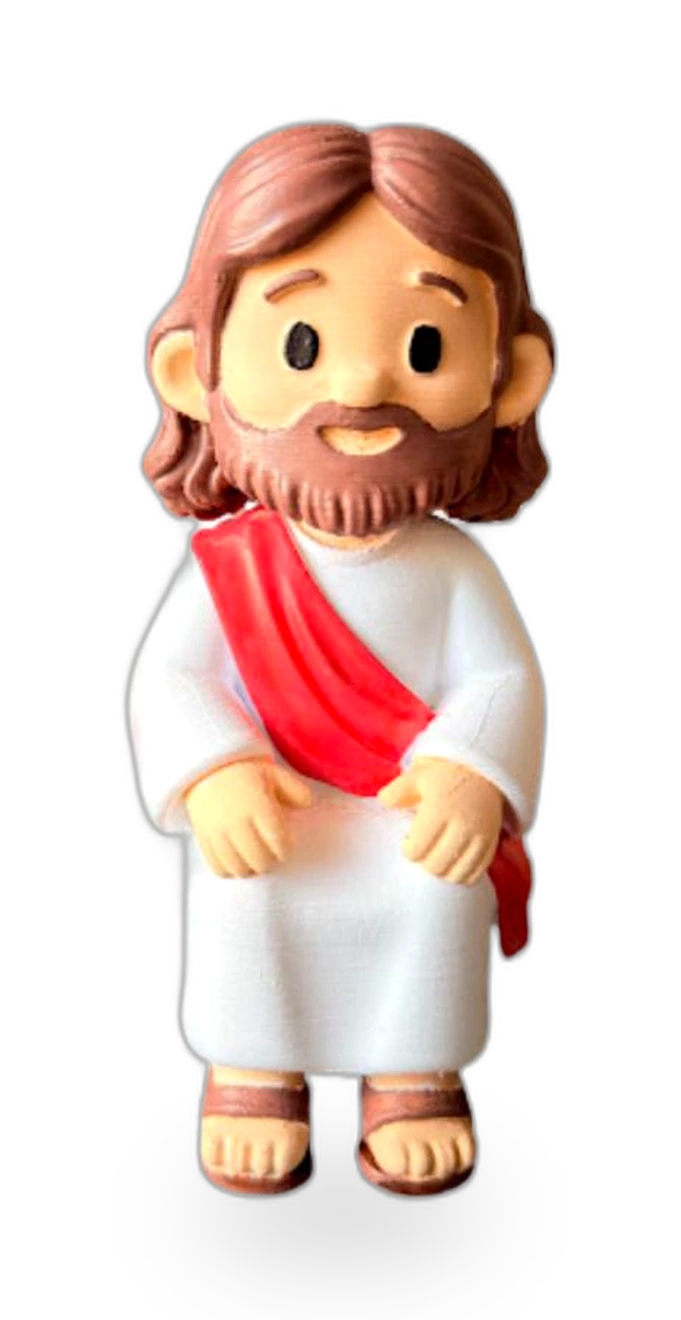 Big Jesus 15 cm impresso em 3D — presença e fé na decoração — coleção fé e espiritualidade da Mundo Encantado 3D