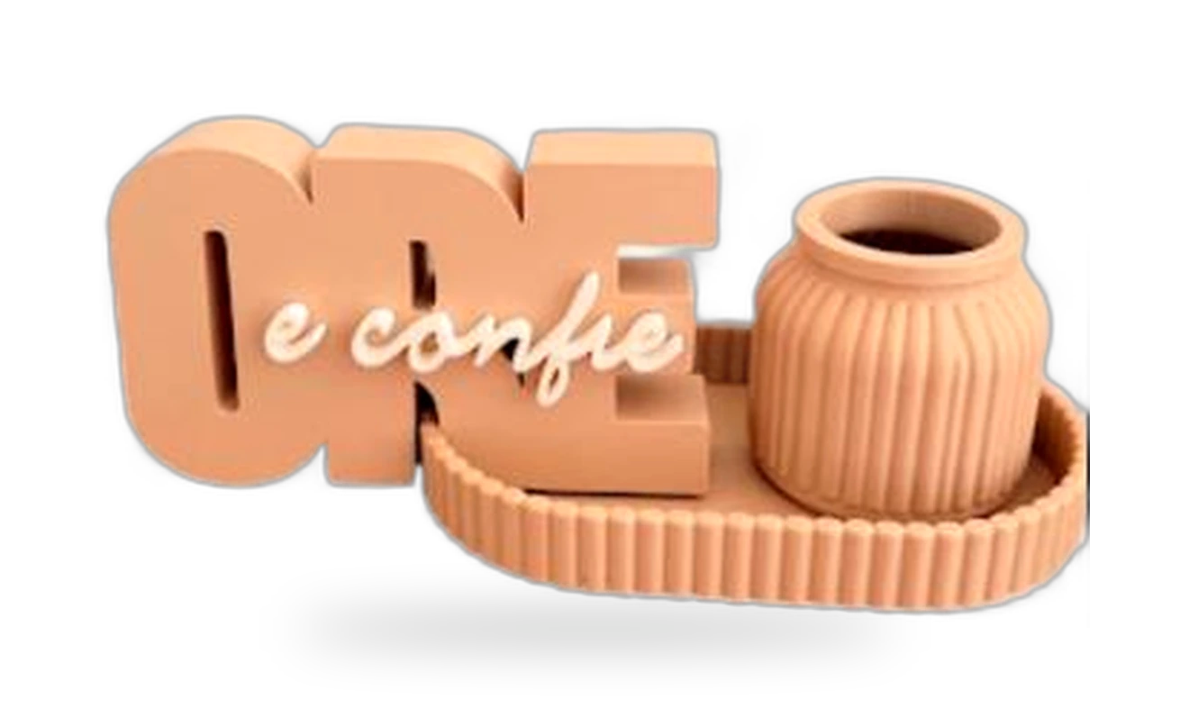 Kit Ore e Confie impresso em 3D — fé presente nos detalhes — coleção fé e espiritualidade da Mundo Encantado 3D