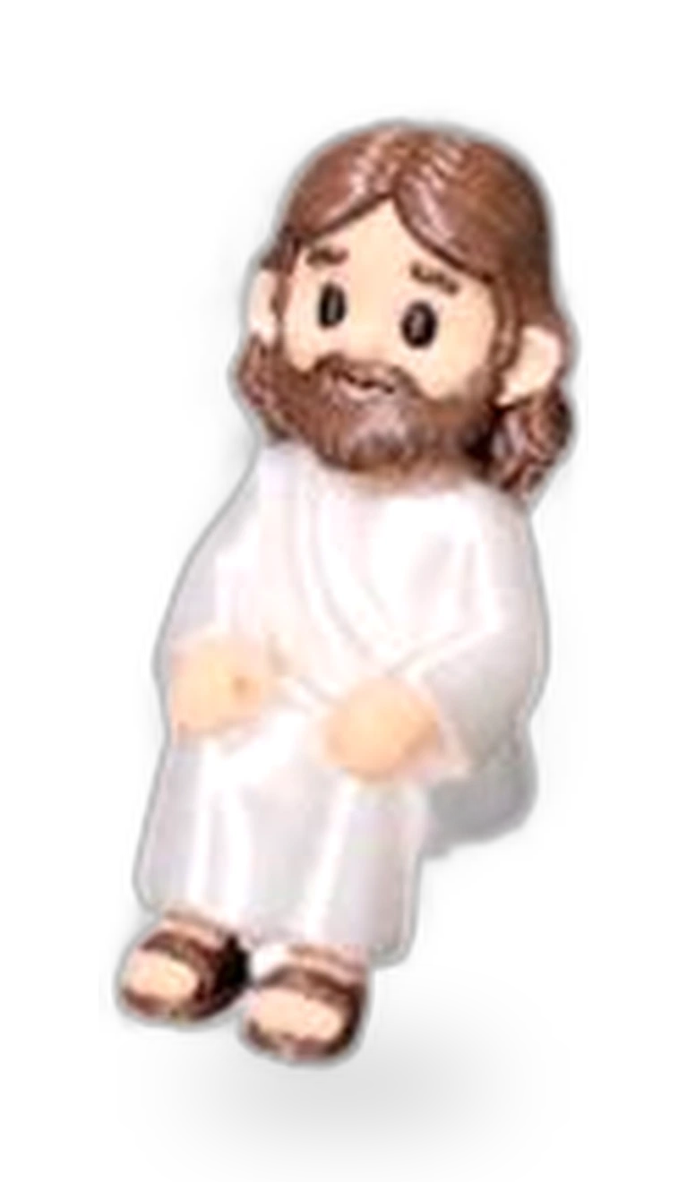 Mini Jesus impresso em 3D — pequeno no tamanho, grande no significado — coleção fé e espiritualidade da Mundo Encantado 3D