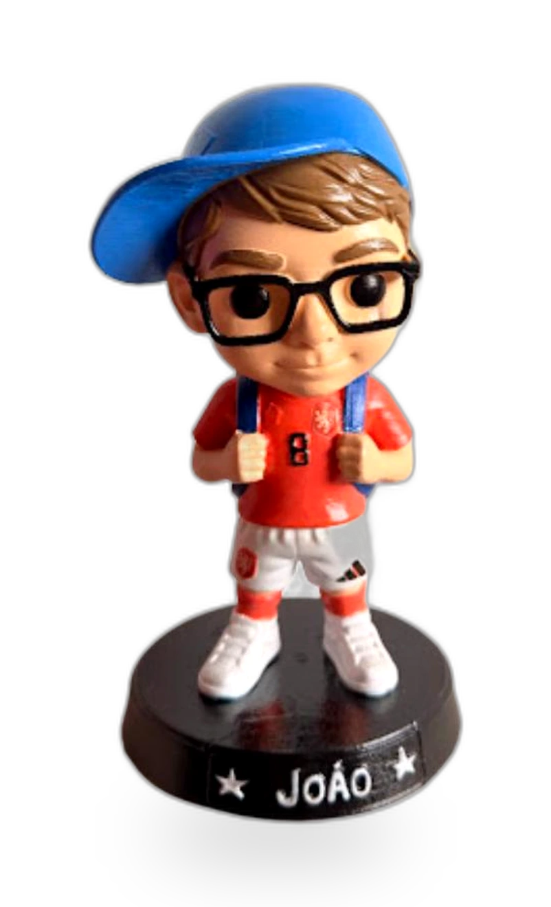 Funko João em impressão 3D, personalizado por foto e com pintura à mão