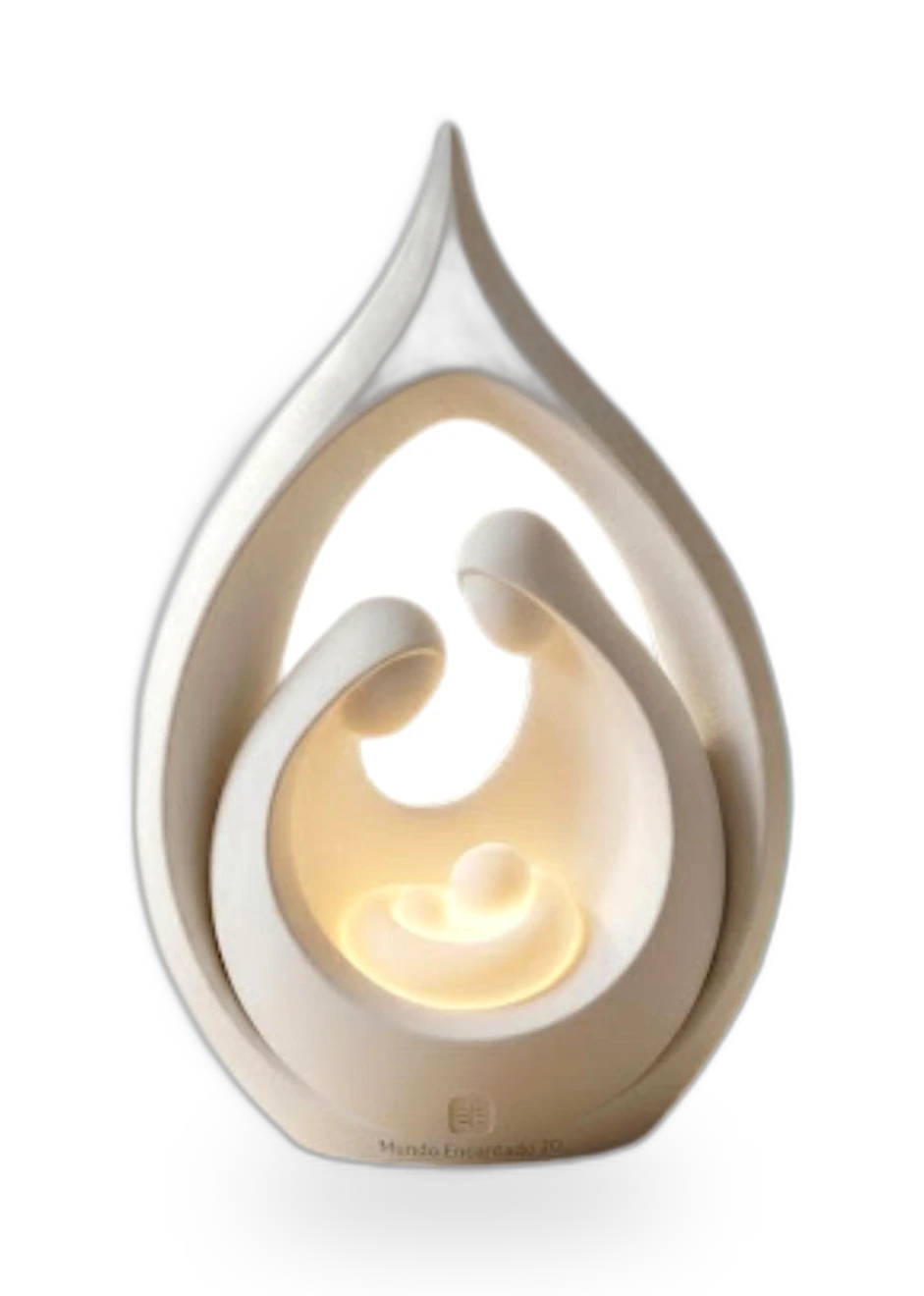 Presépio Minimalista com Luz impresso em 3D — o nascimento em linhas delicadas — coleção fé e espiritualidade da Mundo Encantado 3D