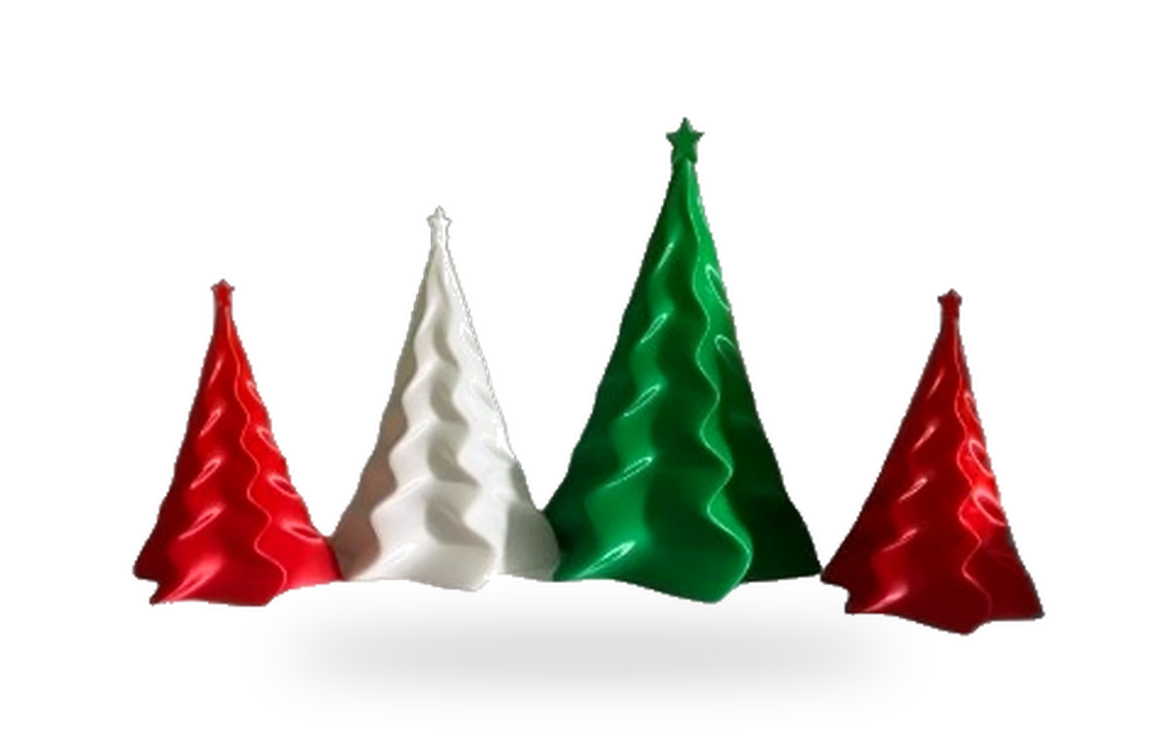 Árvore de Natal Espiral impresso em 3D — design espiral colorido — coleção natal da Mundo Encantado 3D