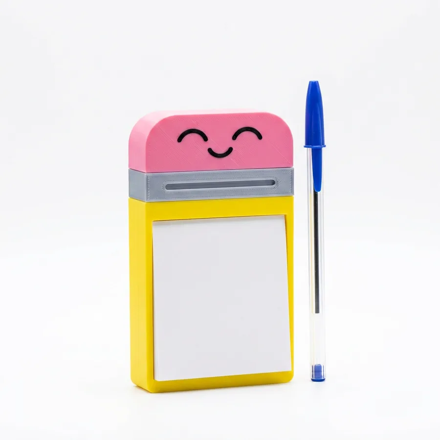 Porta post it impresso em 3D — peça avulsa — coleção dia dos professores da Mundo Encantado 3D