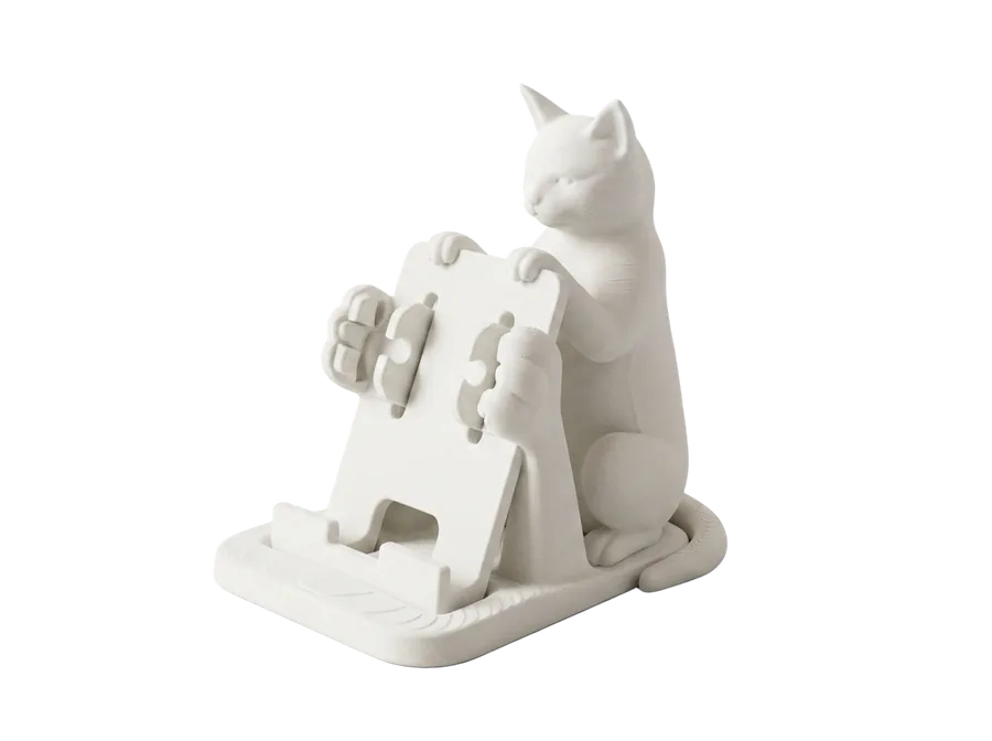 Suporte Gatinho impresso em 3D — seu celular em pé — coleção decoração da Mundo Encantado 3D